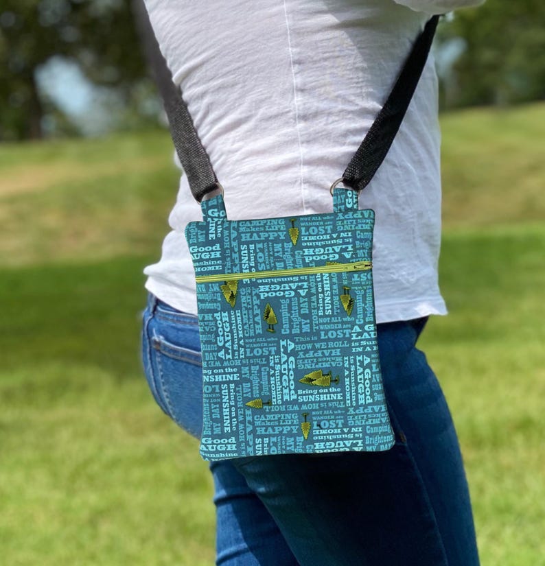Crossbody Hiking Bag with Adjustable Strap - more patterns available image 3
