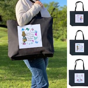 Alice in Wonderland Tote Bag, Alice in Wonderland Purse, Alice in Wonderland gift, Tote Bag with Alice design, Alice in Wonderland design
