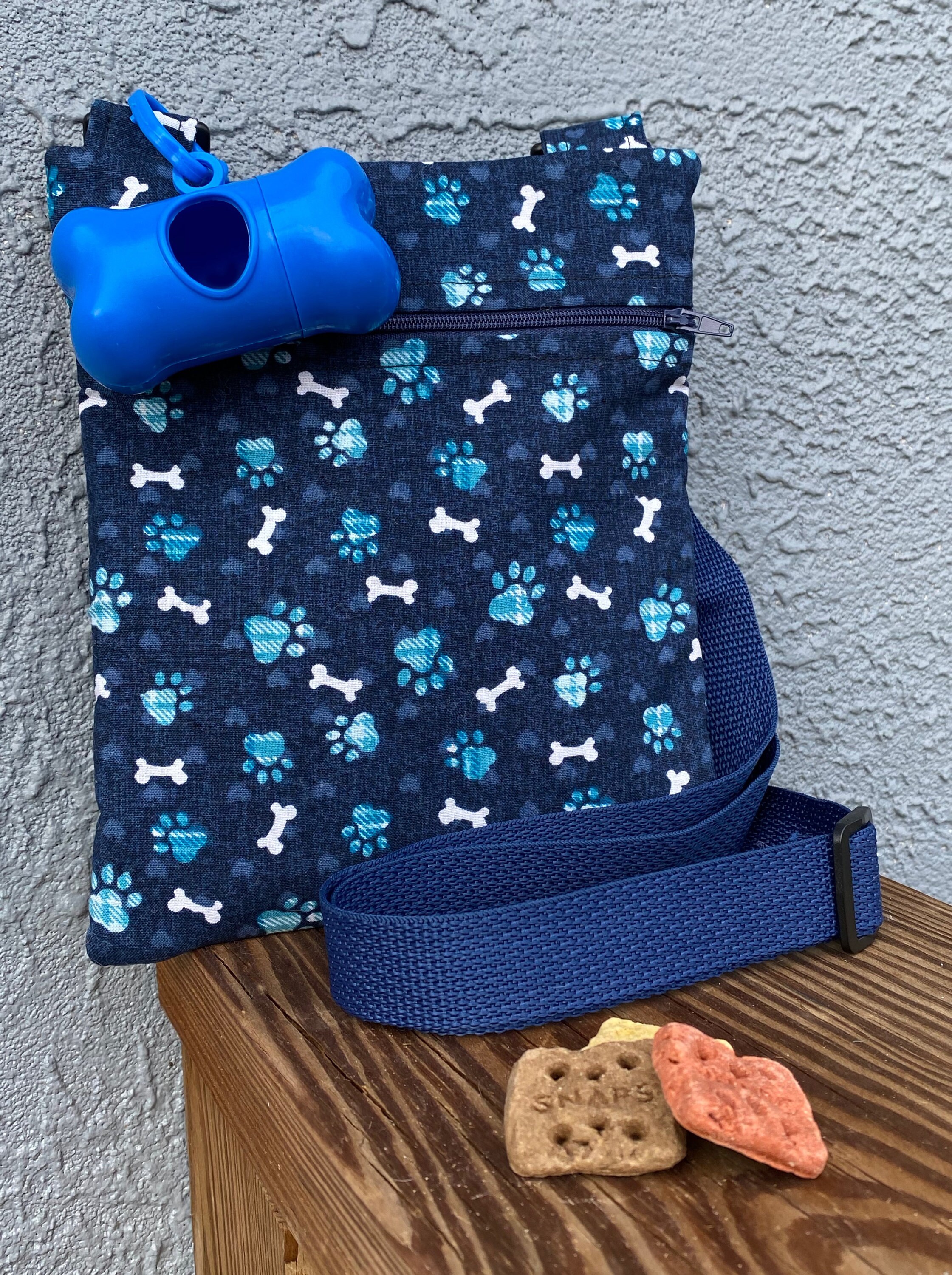 Dog Walking Bag With Poop Bag Dispenser Pink Dog Walking Bag Etsy