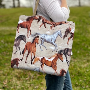 Cabas équitation, cadeau équitation, cabas pour amoureux des chevaux, cadeau pour amoureux des chevaux, sac fourre-tout pour l&#39;équitation, sac fourre-tout cheval, sac à main cheval