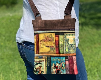 Book Lover Crossbody Bag: Handmade Library Shoulder Bag