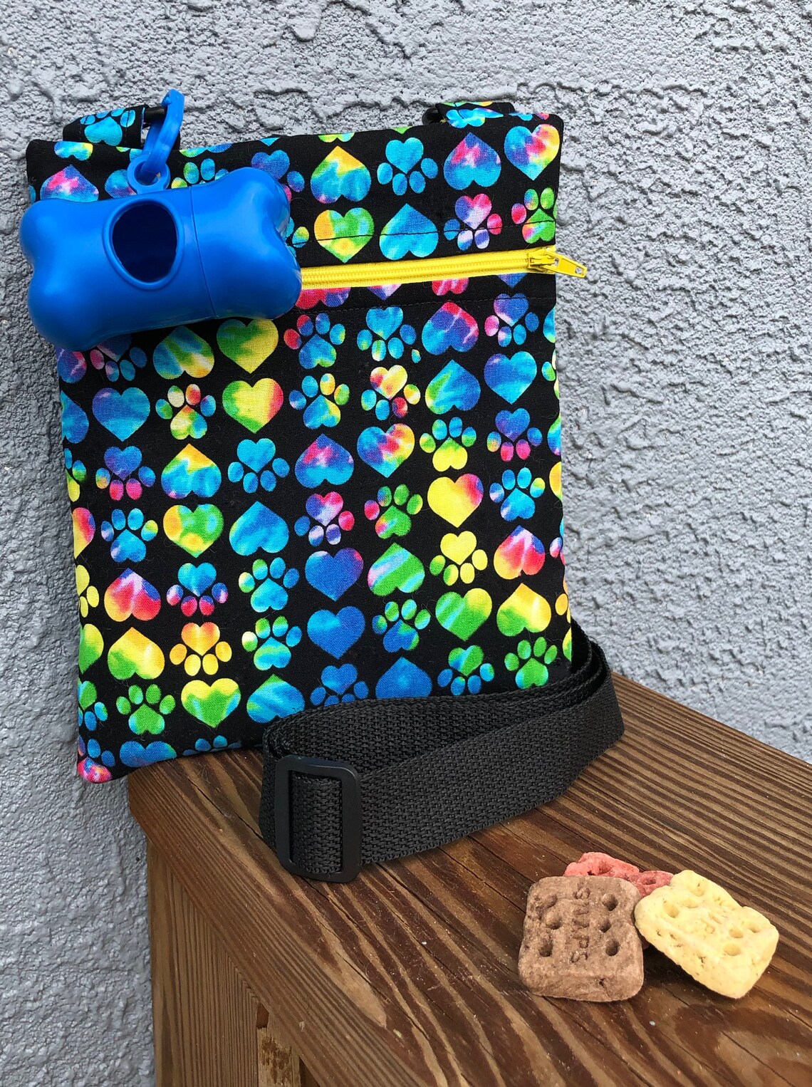 Dog Walking Bag with Poop Bag Dispenser Tie Dye Dog Walking Etsy