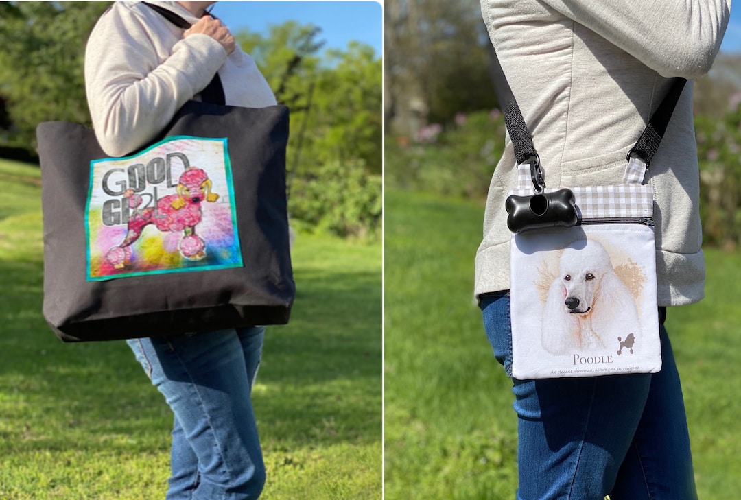 Poodle Dog Tote Bag Poodle Purse Dog Tote With Poodle Etsy