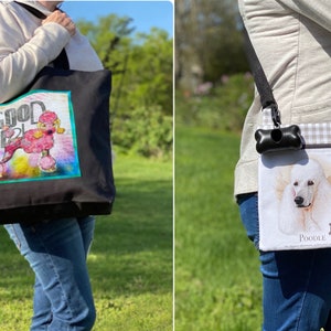Poodle Dog Tote Bag, Poodle Purse, Dog Tote with Poodle, Poodle Dog Walking Bag, Poodle Lover, Purse with Poodle Design, Poodle Gift Idea,