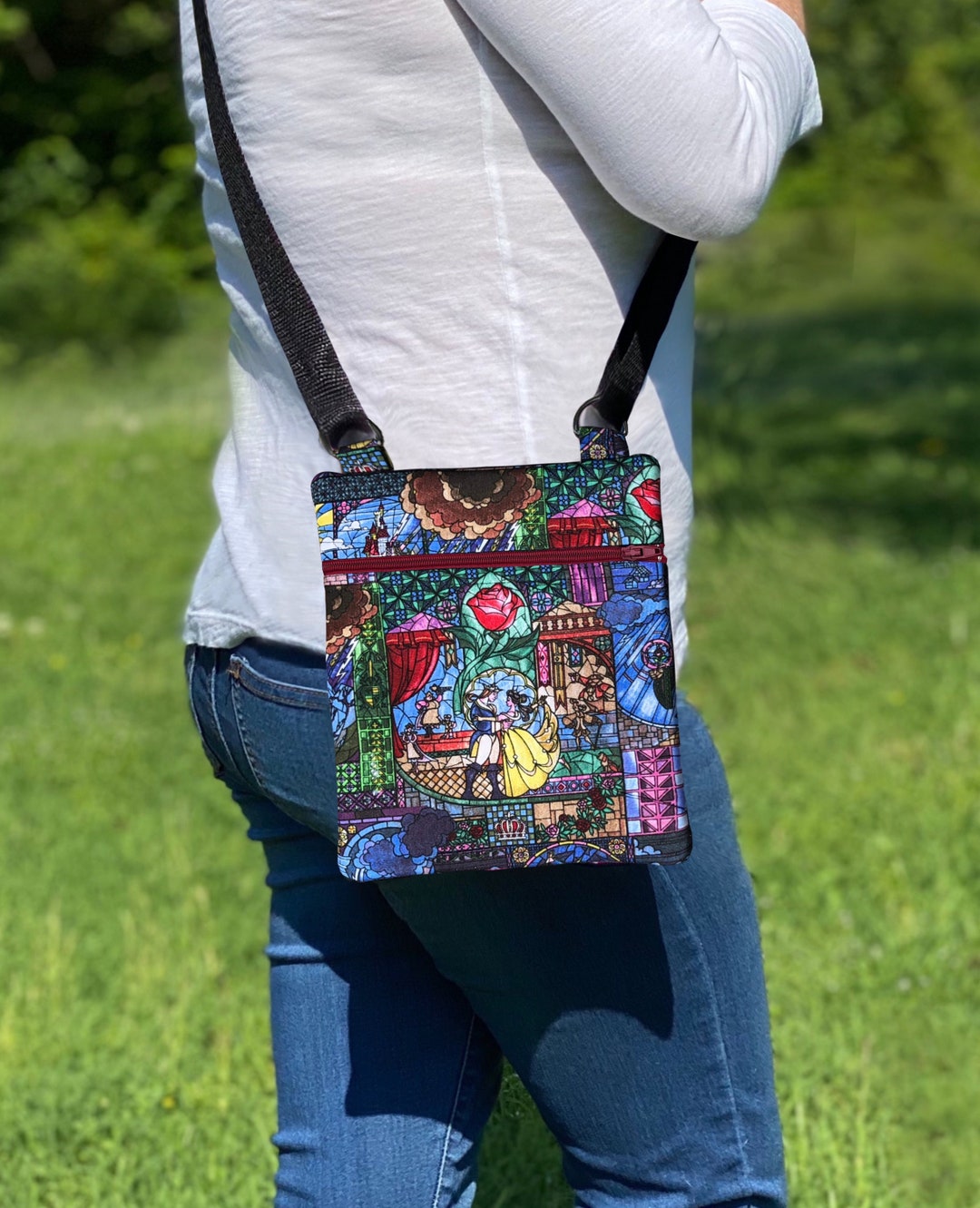 バッグ beauty beast Bag Loungefly Disney Beauty and the Beast Belle Enchanted Rose
