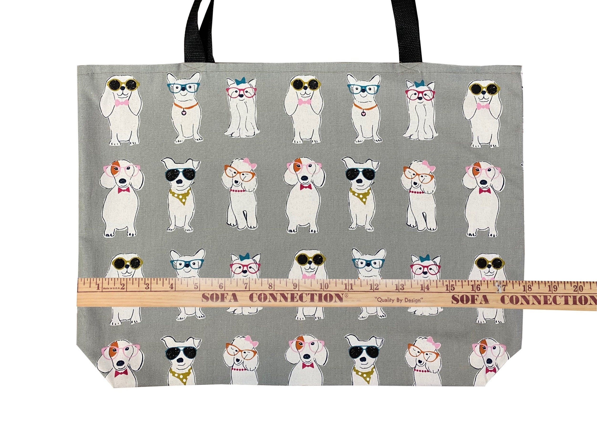 Dog Tote Bag Dog Canvas Tote Tote Bag with Dog Design Dogs Etsy