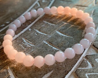 Rose Quartz Healing Crystal Bead Bracelet