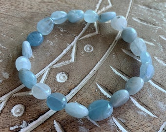 Aquamarine Healing Crystal Bead Bracelet