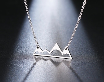 Mountain Peak Necklace, Getting Over Obstacles, Achieving Goals, Dainty, Minimalist, Pendant, Hypoallergenic Non-Tarnish Stainless Steel