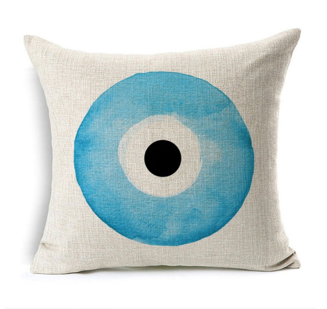 Evil Eye Pillow Cover Evil Eye Pillow Case Decorative Etsy