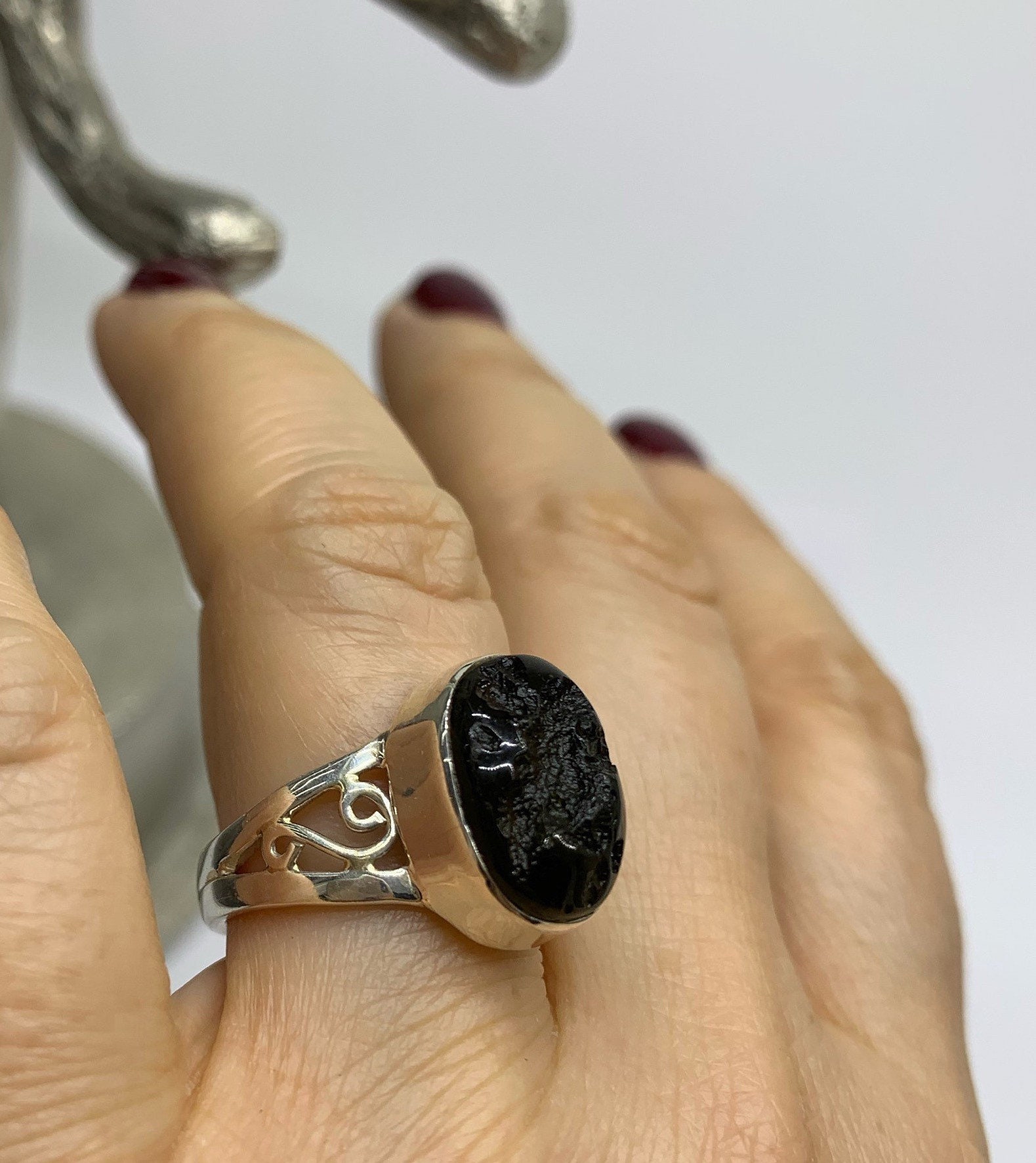 Genuine moldavite ring shop