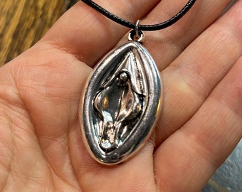 Vulva Necklace, Yoni Pendant, Goddess Necklace, Divine Feminine Jewelry, Girl Power