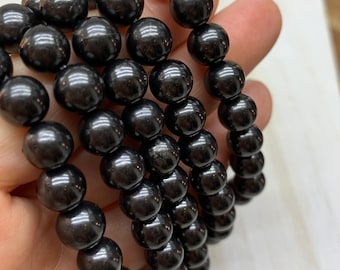 Hematite Healing Crystal Bead Bracelet 8mm Beads