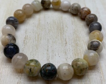 Bamboo Leaf Agate Bracelet