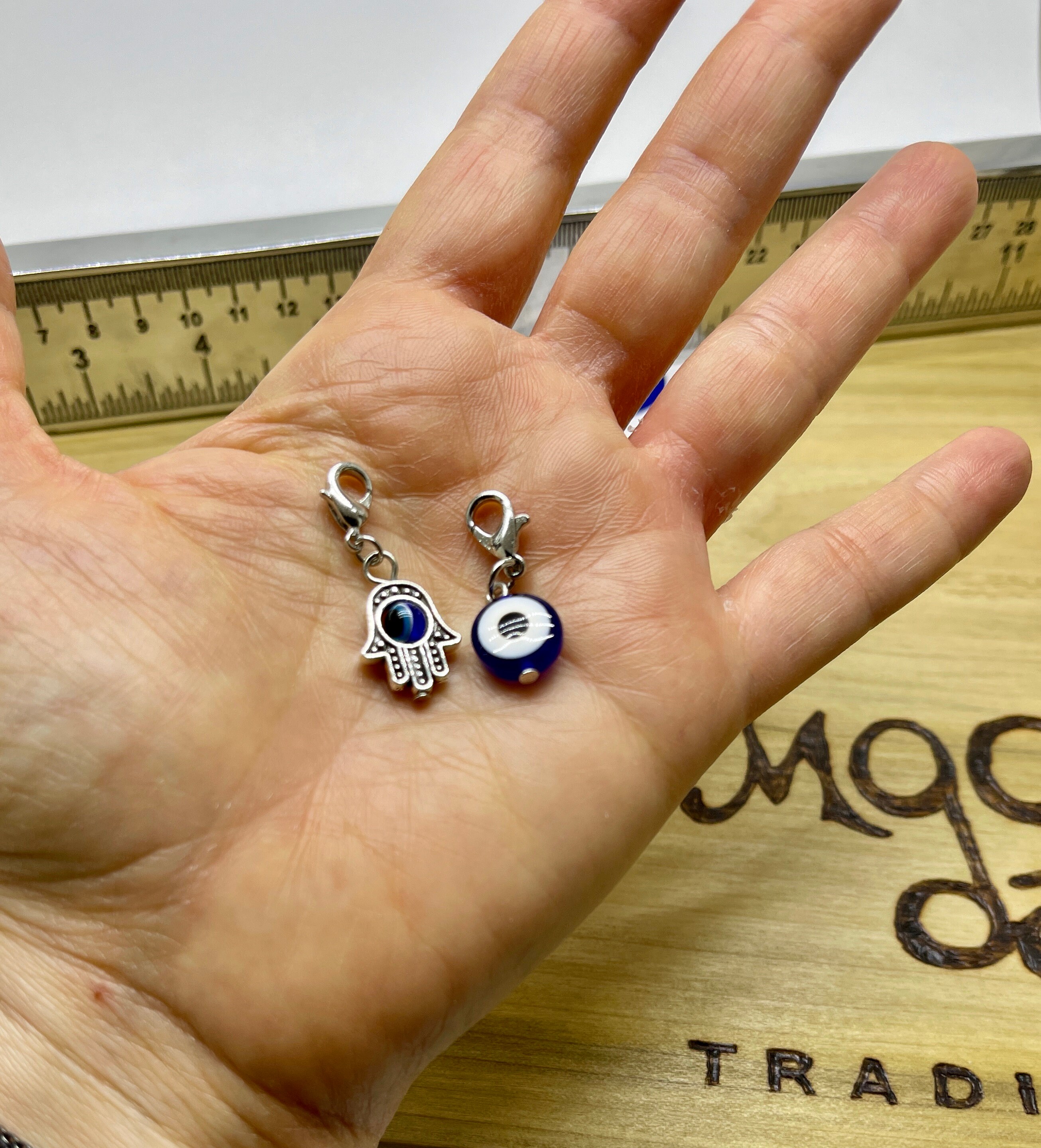 Evil eye dog collar charm best sale