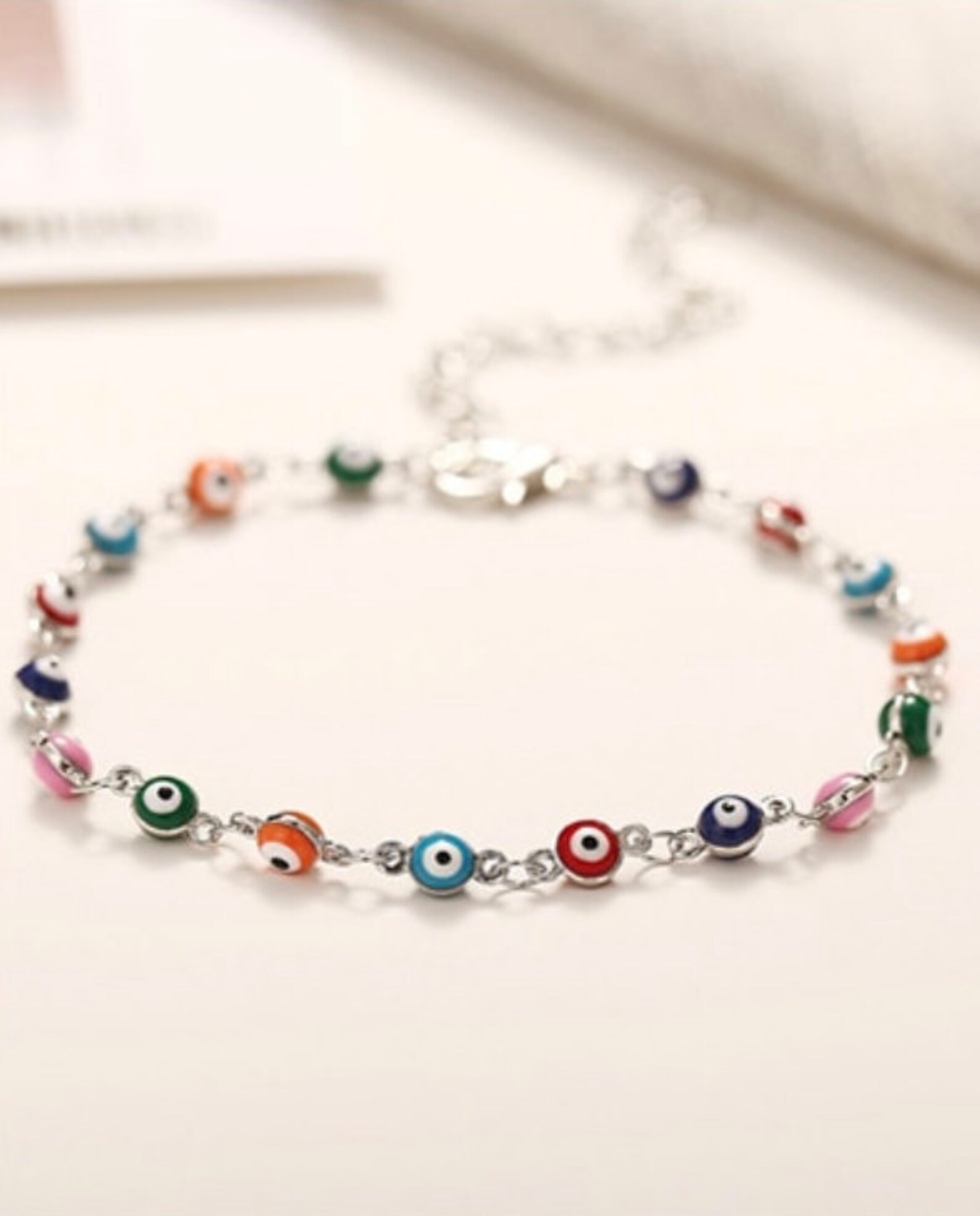 Evil Eye Anklet Evil Eye Ankle Bracelet minimalista joyería Etsy