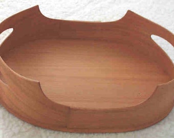 Bread Basket Cherry Wood Tray in Scandinavian ...