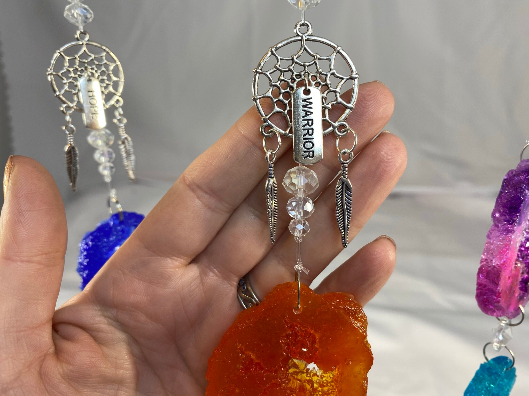 Resin Art Suncatchers with Bling Etsy