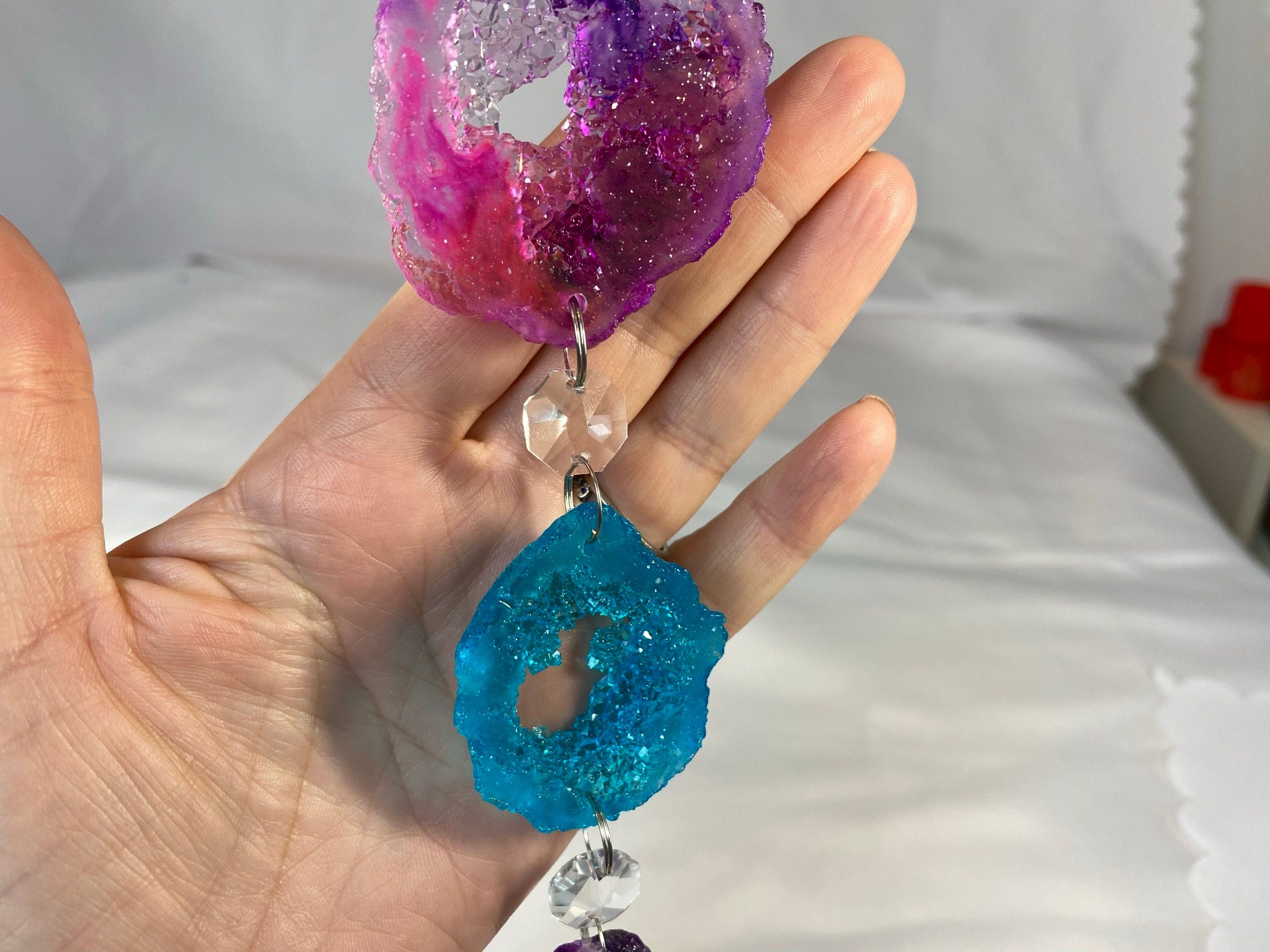 Resin Art Suncatchers with Bling Etsy