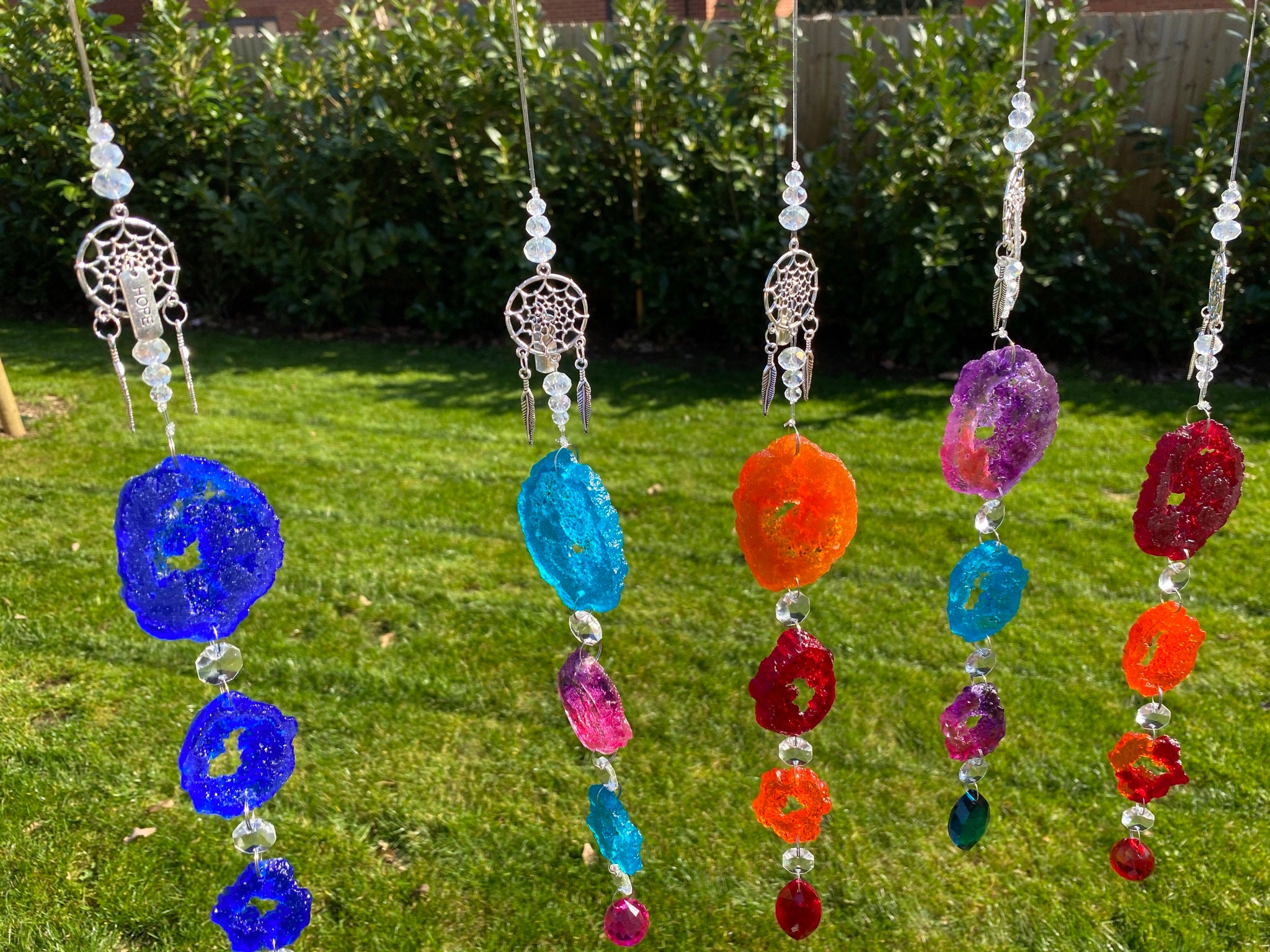 Resin Art Suncatchers with Bling Etsy