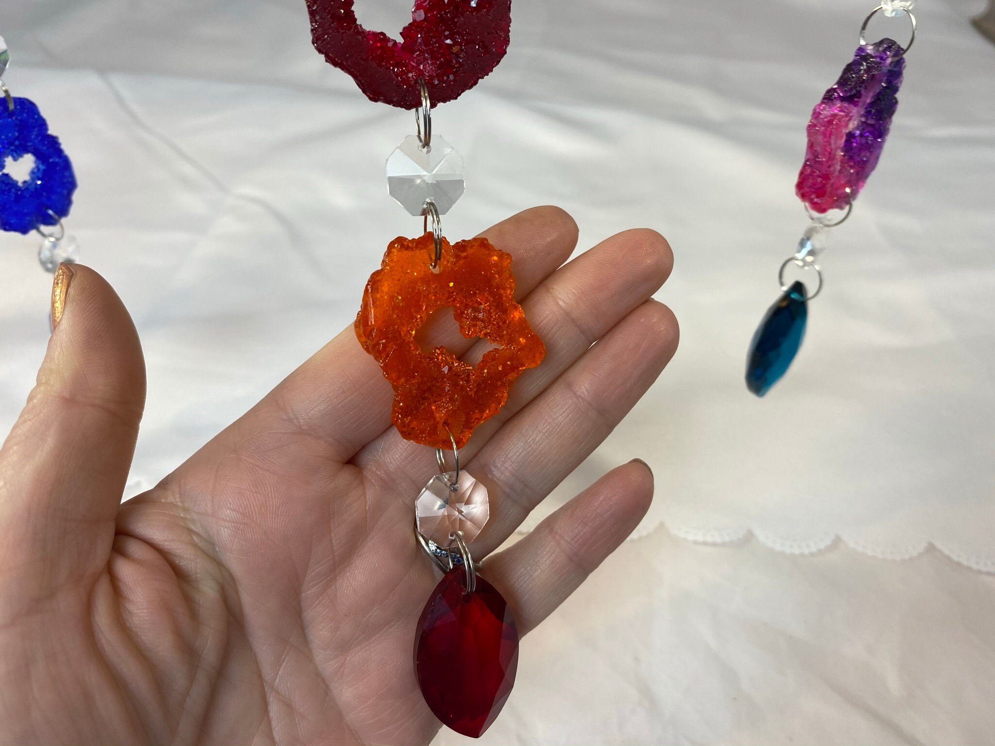 Resin Art Suncatchers with Bling Etsy