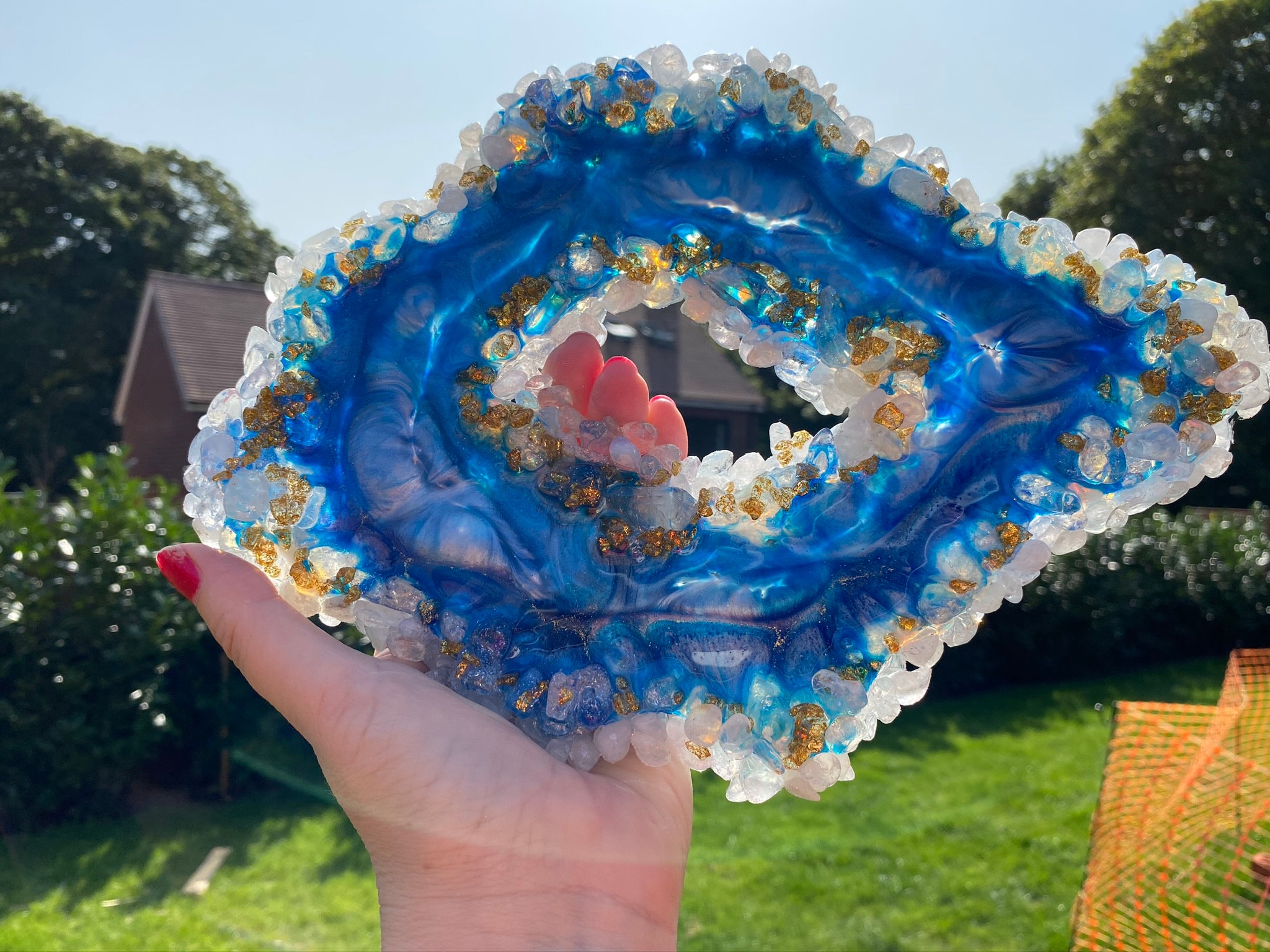 Resin Art Geode Original Crystals Etsy