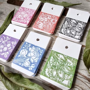 Geschenkanhänger Renaissance Provence Stil Geschenke Etiketten Geburtstags Anhänger Mix Set weiß lavendel rosa grün bunt sw Adventskalender