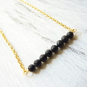 Lava necklace gold-plated