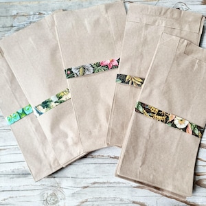 Papiertüten braun Kraftpapier Candy Bar Hochzeit DIY Basteln Zuckertüten Geburtstag Gastgeschenk Danksagung Tüten Postkarten Adventskalender