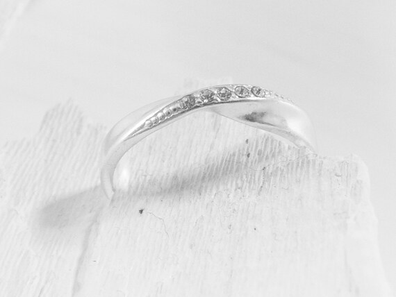 Twisted 925 Stacking Ring, Delicate, Fine Sterlin… - image 4