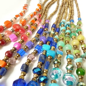 Sunny Ibiza statement necklace, ocean jasper pendant agate coral mother of pearl, boho layered look, colorful gemstone necklace pink rose orange