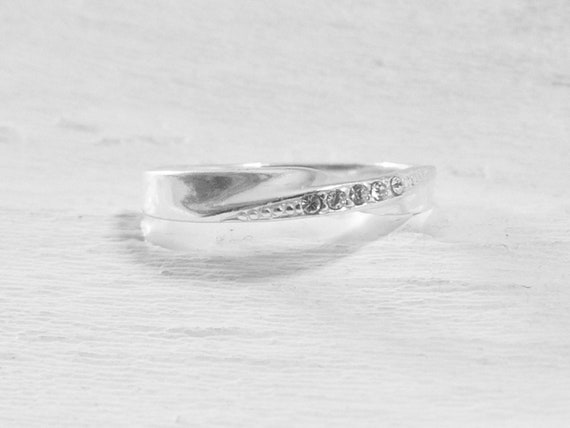 Twisted 925 Stacking Ring, Delicate, Fine Sterlin… - image 3