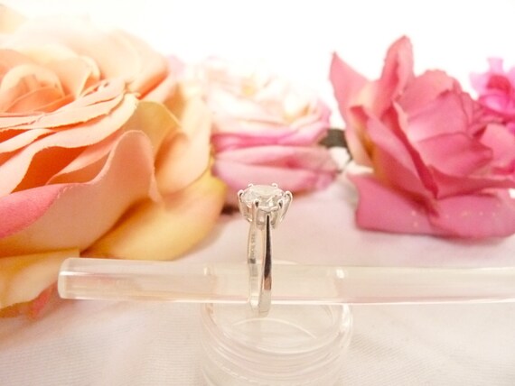 Large Solitaire Ring, 925 Sterling Silver, Elegan… - image 7