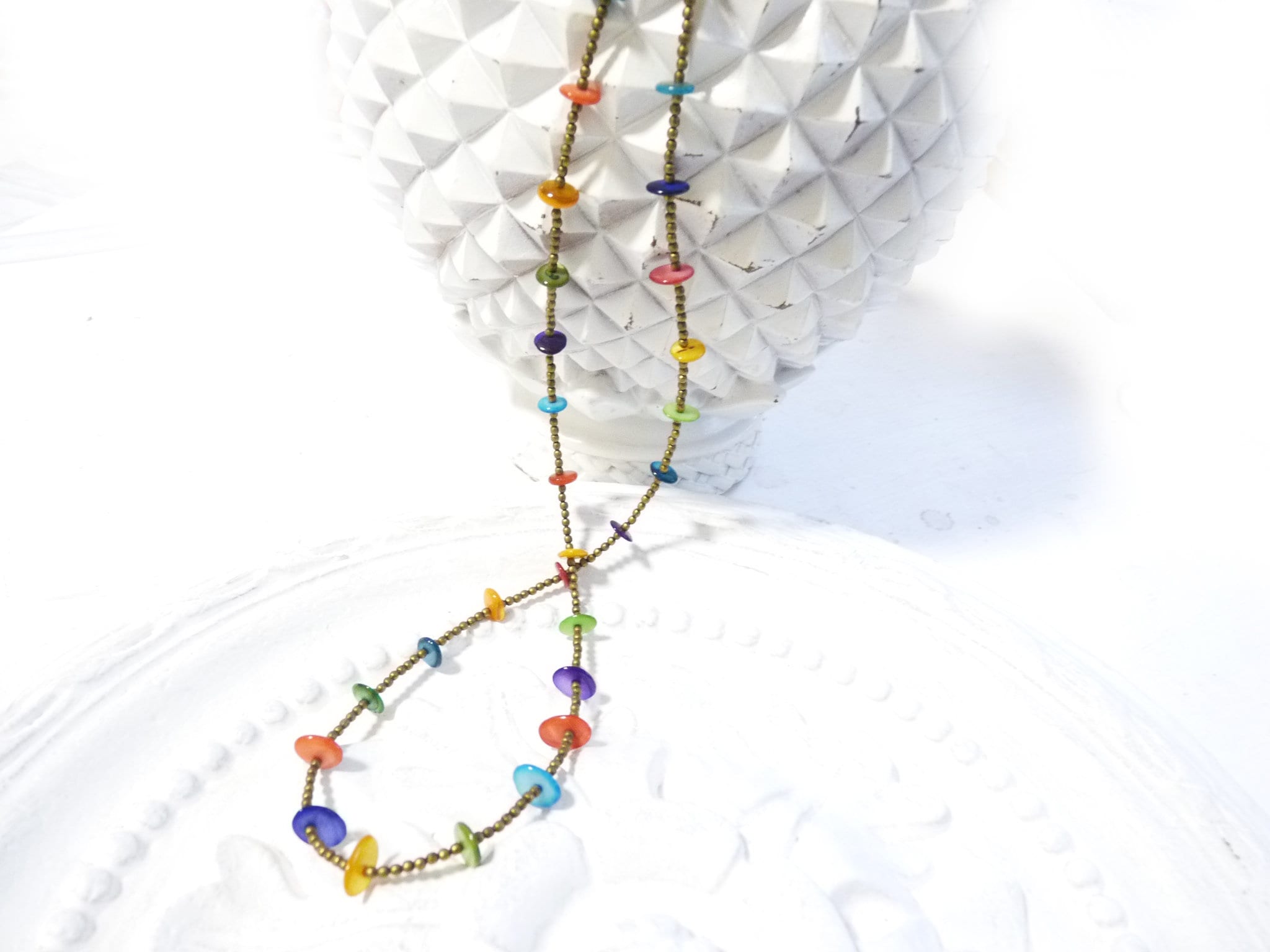 Collana con madreperla rosa - Gioielli - Collane - di Happycrafts4u Collana con madreperla rosa - Gioielli - Collane - di Happycrafts4u