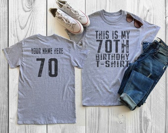 This is my 70th Birthday Shirt | 70 years old shirt | 70th Birthday Shirt | Personalized Birthday Shirt | Birthday Shirt for him or her
