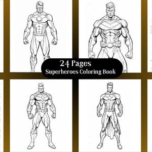 Libro para colorear de superhéroes: Héroes de cómic, páginas divertidas para colorear