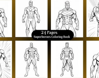 Superheroes Coloring Book: Comic Heroes, Fun Coloring Pages