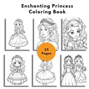 Enchanting Princess Coloring Book for Adults: Whimsical Designs, Relaxation, and Artistic Expression
