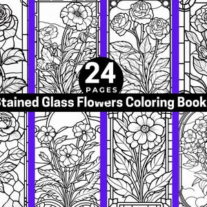 Stained Glass Bird Suncatcher Coloring Book (Adult Coloring)