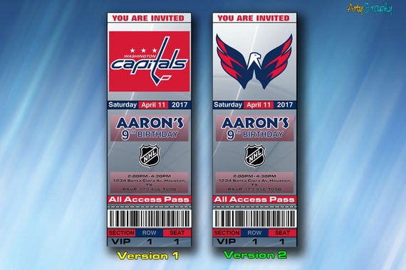 Washington Capitals Invitation 