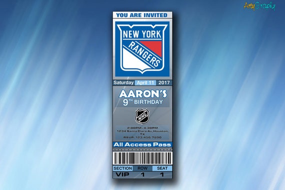 NY Rangers Invitation, NY Rangers Birthday Invite, Ticket, Tickets, Electronic Products, Printable, Invites, Occasion Invitations image about Ny Rangers Printable Schedule referred to as NY Rangers Invitation, NY Rangers Birthday Invite, Ticket, Tickets, Electronic Product or service, Printable, Invites, Occasion Invitations