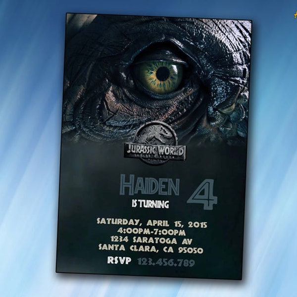 Jurassic World Invitations - Etsy