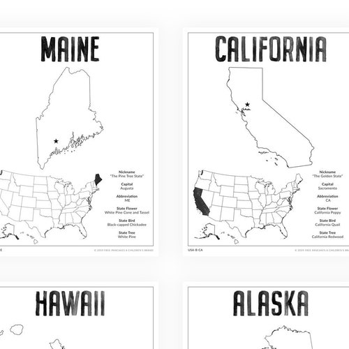 United States Geography Homeschool Curriculum Preschool Etsy