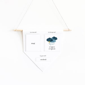 FRENCH Mini Daily Routine Banner DIGITAL DOWNLOAD - Weather Banner - Day of the Week Banner - Routine Chart - Morning Routine
