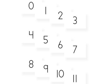 Number Flashcards - Printable Flashcards - Numbers - Printables - Kindergarten - Preschool - Homeschool - Curriculum - INSTANT DOWNLOAD