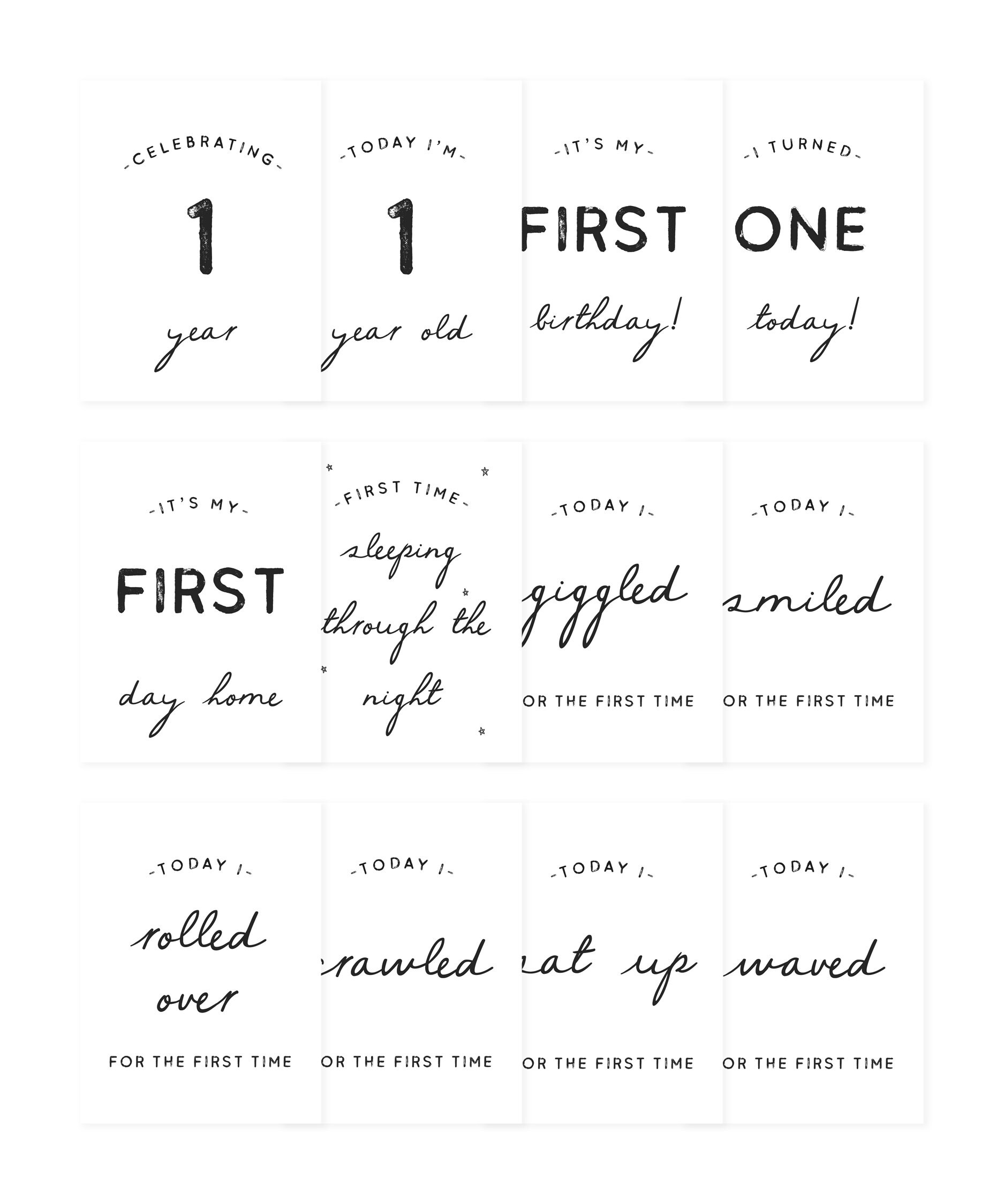 Baby Milestone Cards Printable Baby Milestone Card Gender Etsy
