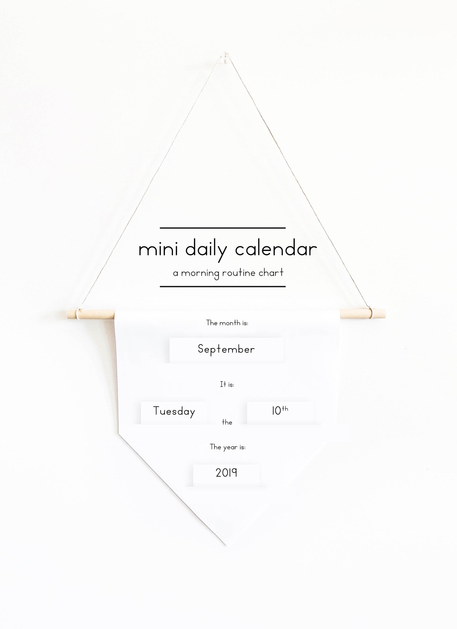 Daily Routine Banner - Calendar Banner - Day of the Week Banner ...