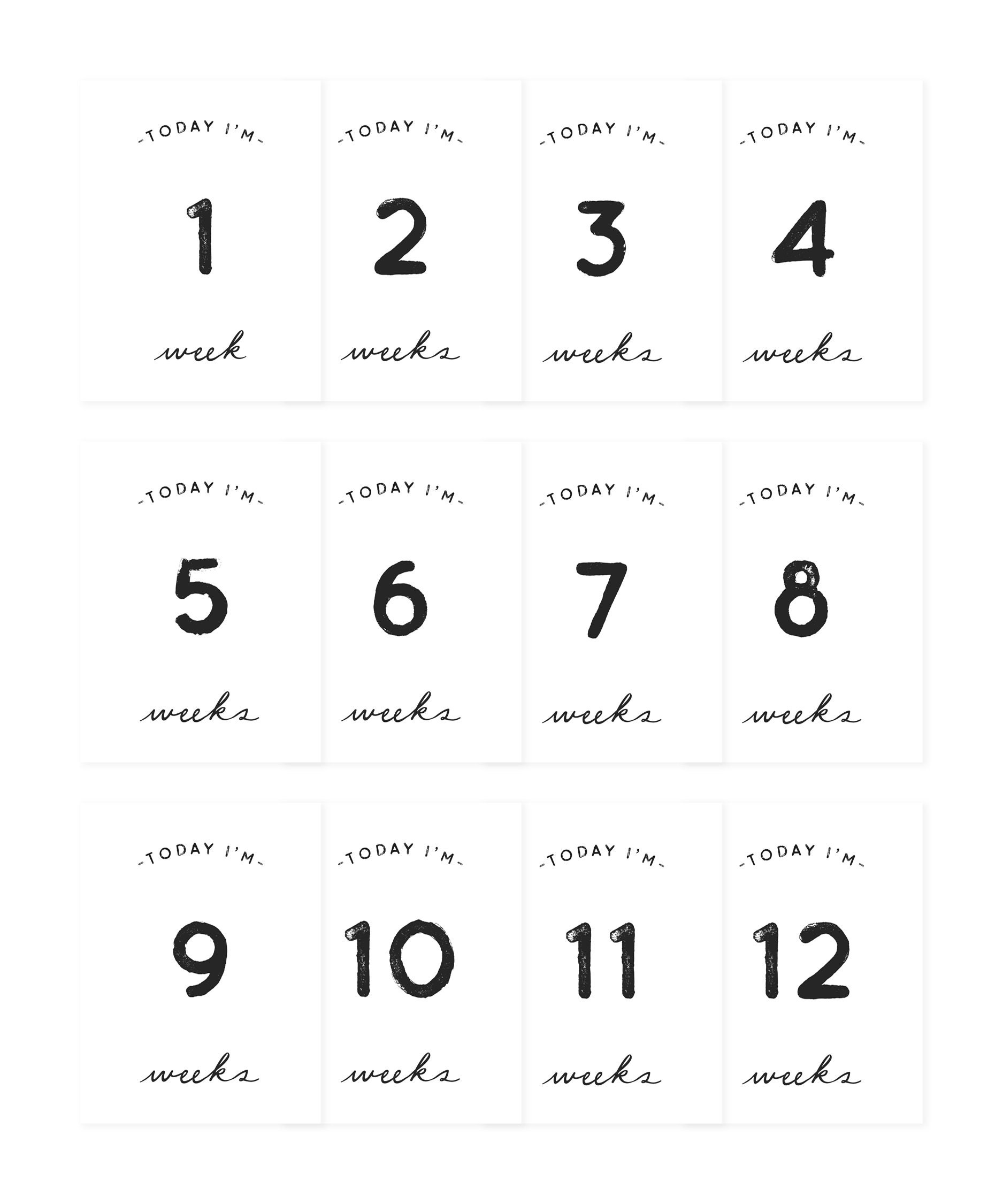 Baby Milestone Cards Printable Baby Milestone Card Gender | Etsy