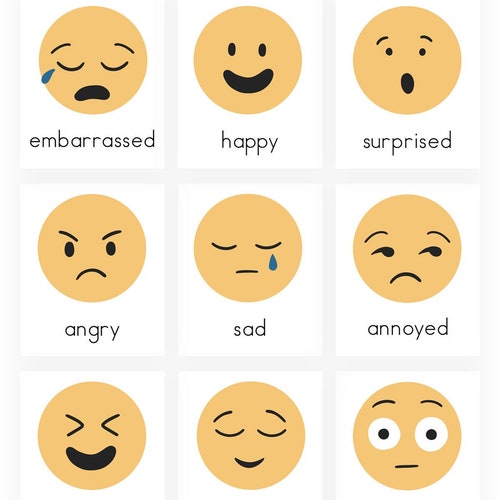 Emotions and Feelings Printable Worksheets Emotions - Etsy