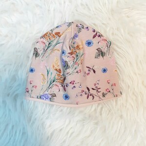 Beanie desired size 34-51 cm baby hat cap children's hat girl's beanie girl's beanie little flowers flowers gift